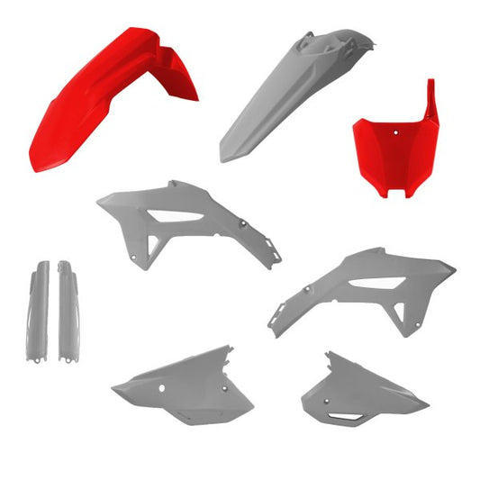 ACERBIS PLASTIC KIT HONDA CRF 250R 22-24 450R 21-24 RED/GREY HAWK