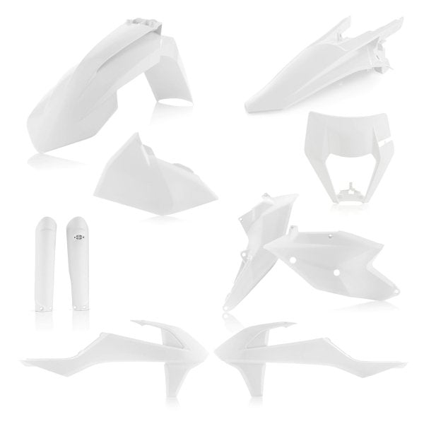 ACERBIS PLASTIC KIT KTM EXC EXCF 17-19 WHITE
